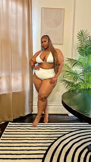 EXCLUSIVE VIEWS 3pc SWIM SET-WHITE